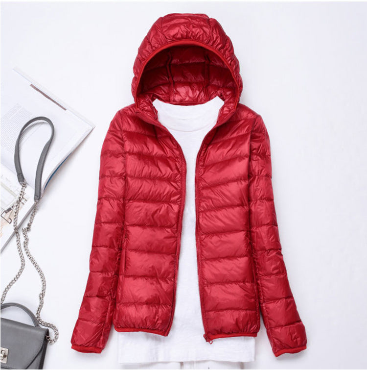 Sofía - Chaqueta acolchada ligera turquesa con capucha