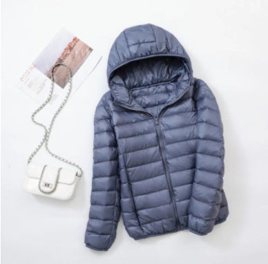 Sofía - Chaqueta acolchada ligera turquesa con capucha