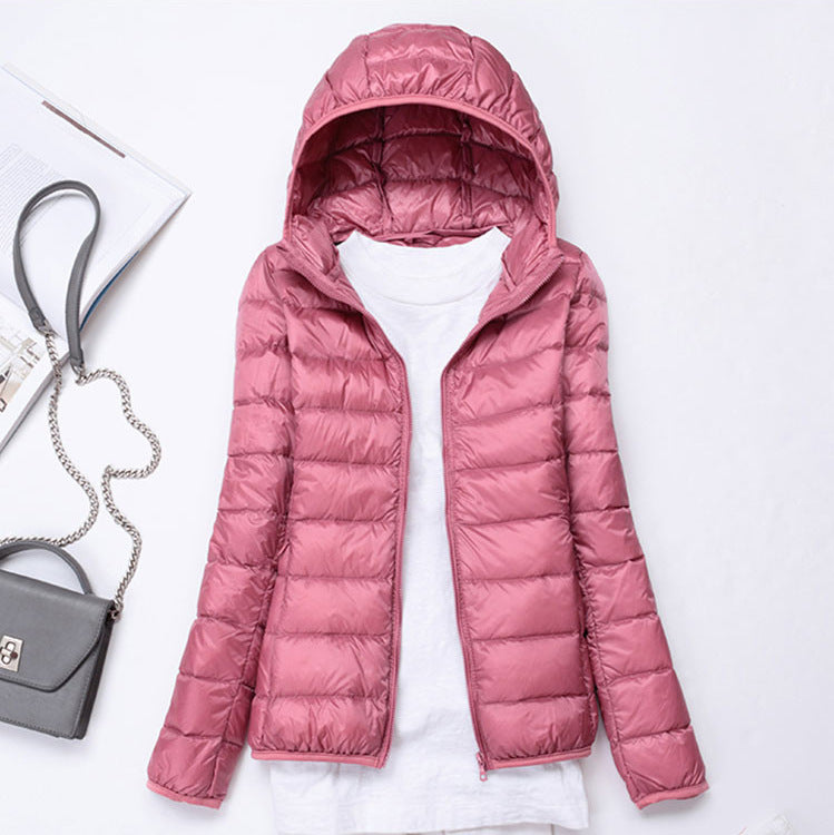 Sofía - Chaqueta acolchada ligera turquesa con capucha