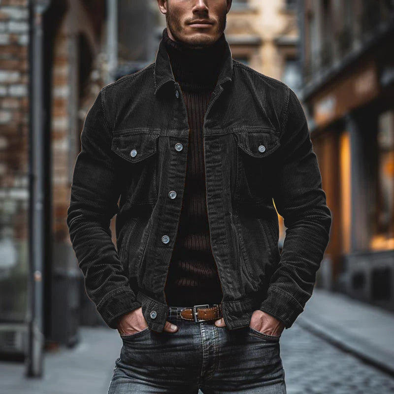 Marco – Chaqueta de Pana con Botones para Hombre
