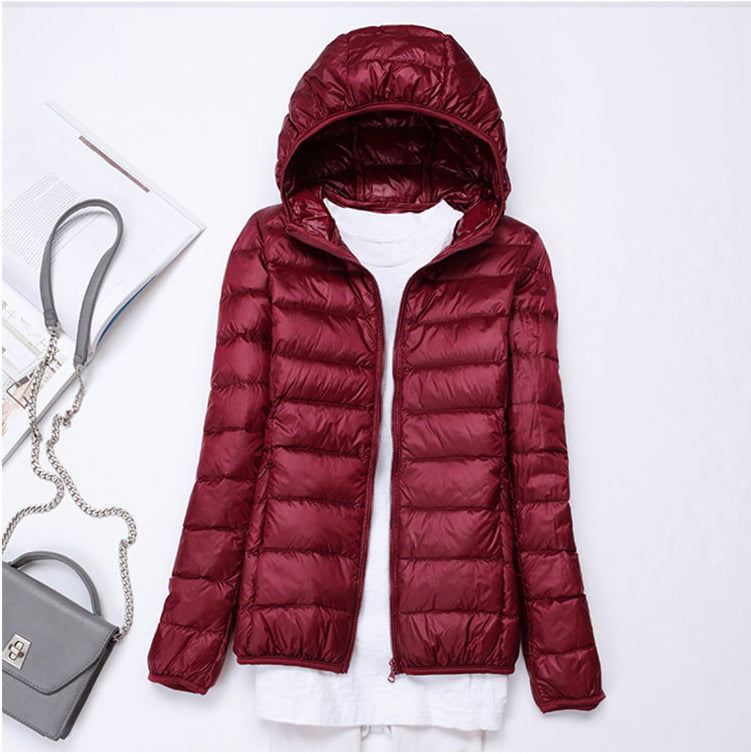 Sofía - Chaqueta acolchada ligera turquesa con capucha
