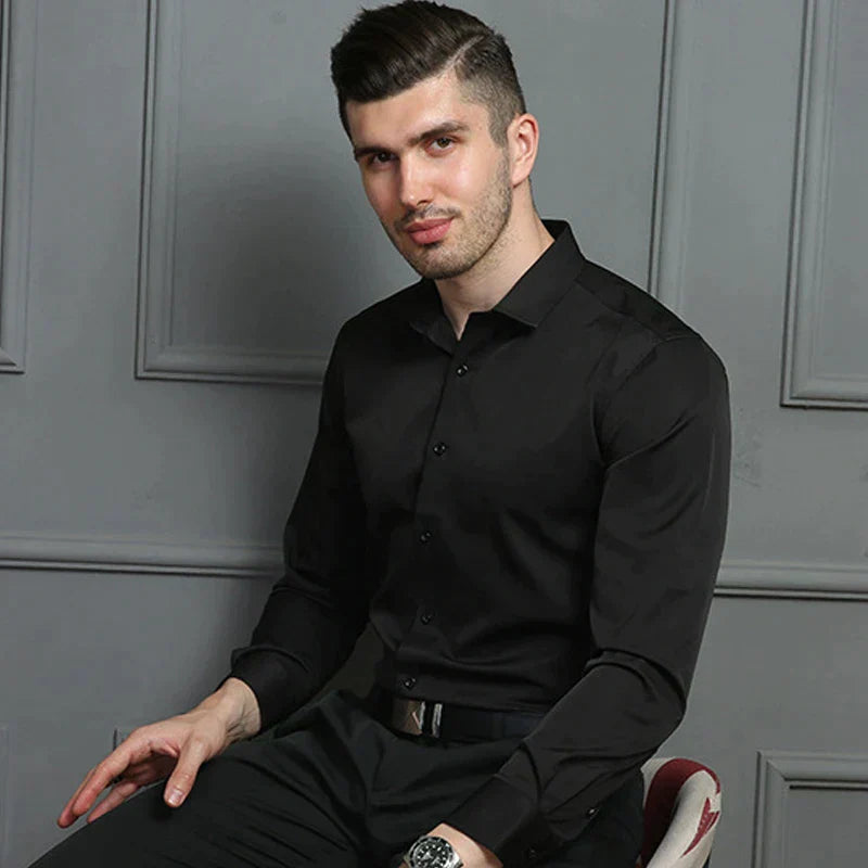 Iker – Camisa Elástica de Manga Larga para Hombre