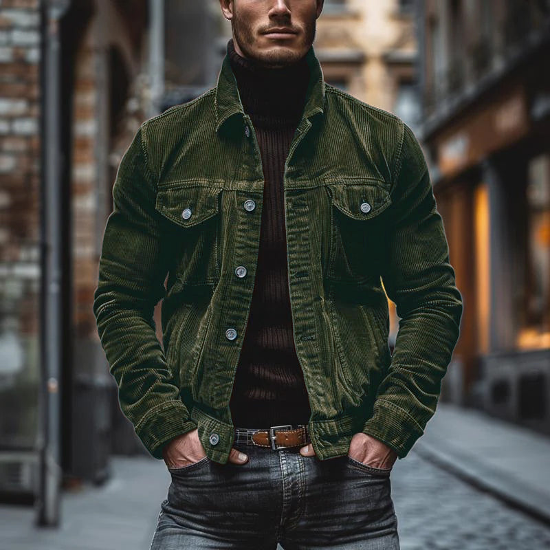 Marco – Chaqueta de Pana con Botones para Hombre