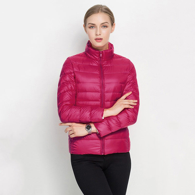 Irene - Chaqueta acolchada verde con cremallera