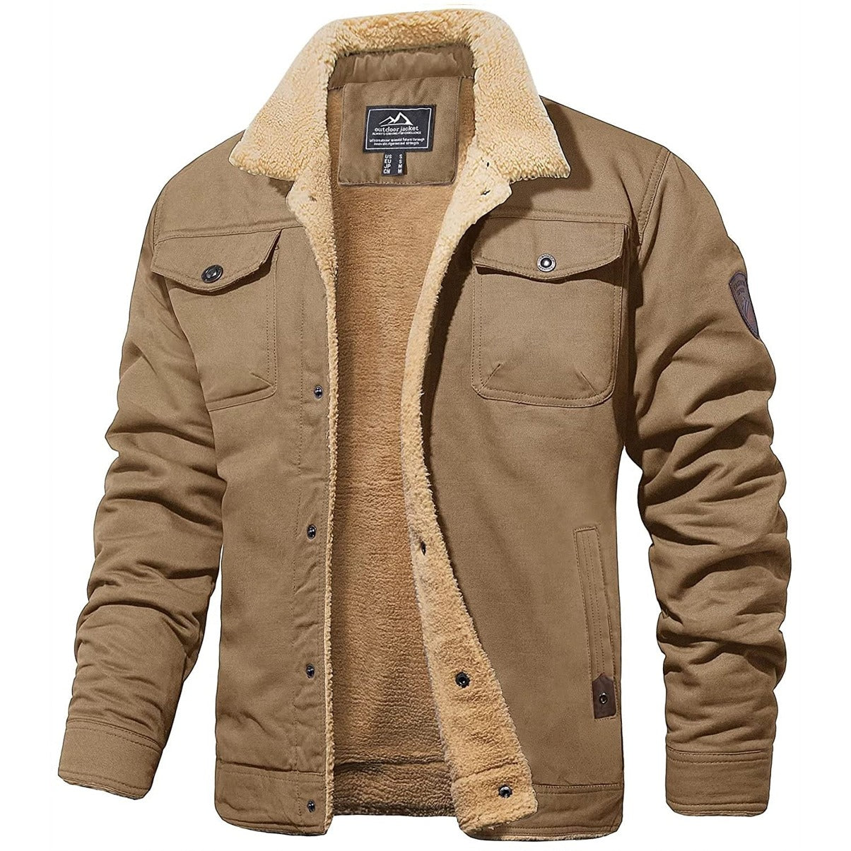 Andrés - Chaqueta con forro de borrego para hombre