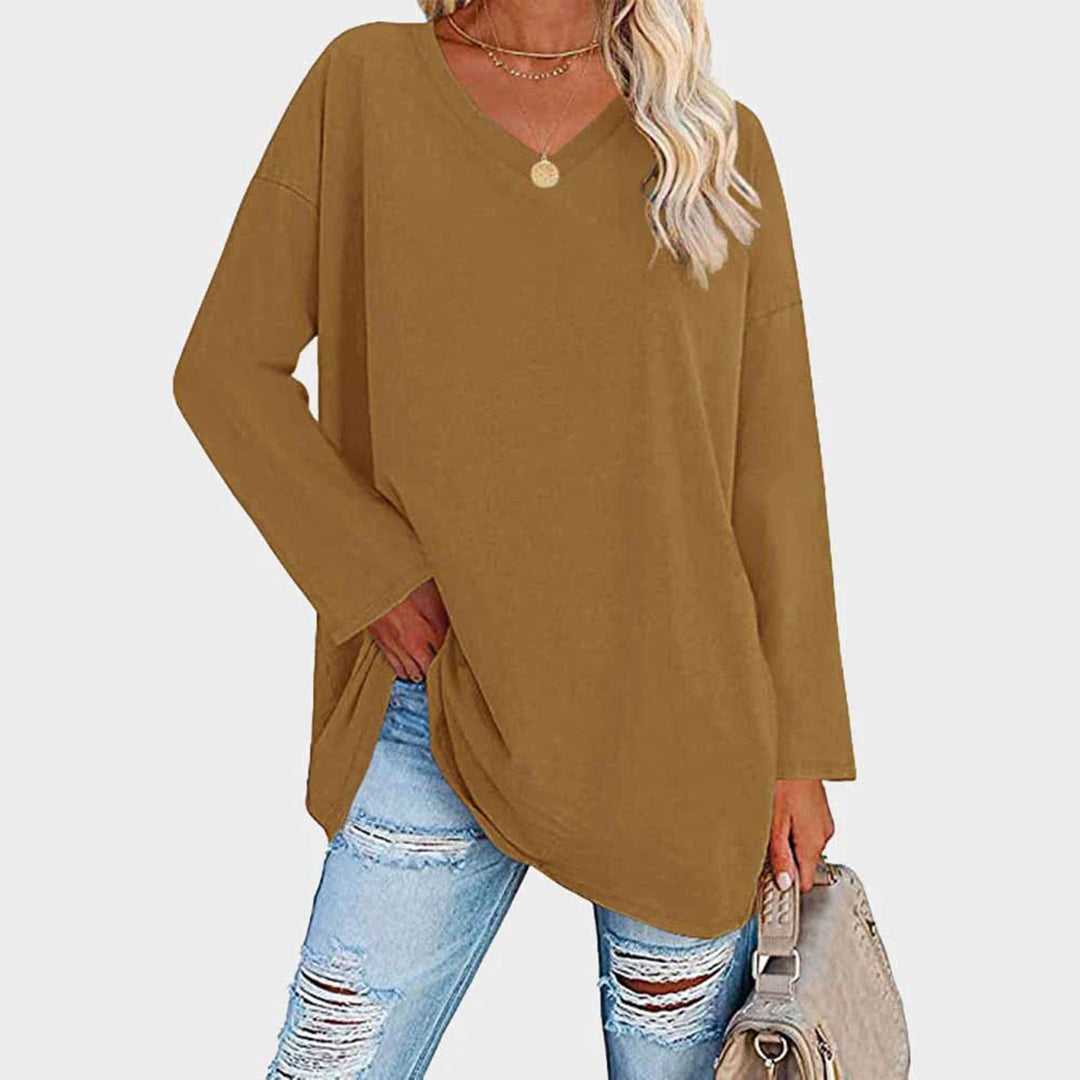 Andrea - Blusa oversize de manga larga para mujer