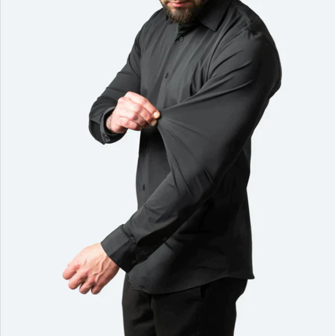 Iker – Camisa Elástica de Manga Larga para Hombre