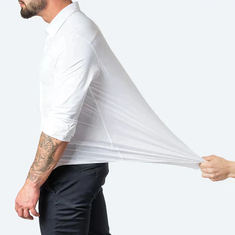 Iker – Camisa Elástica de Manga Larga para Hombre