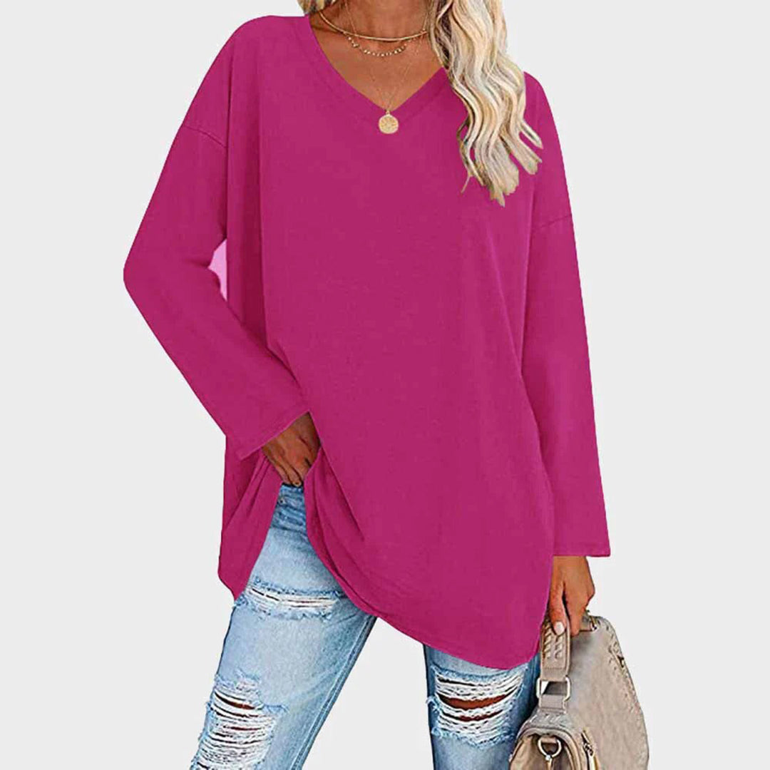 Andrea - Blusa oversize de manga larga para mujer