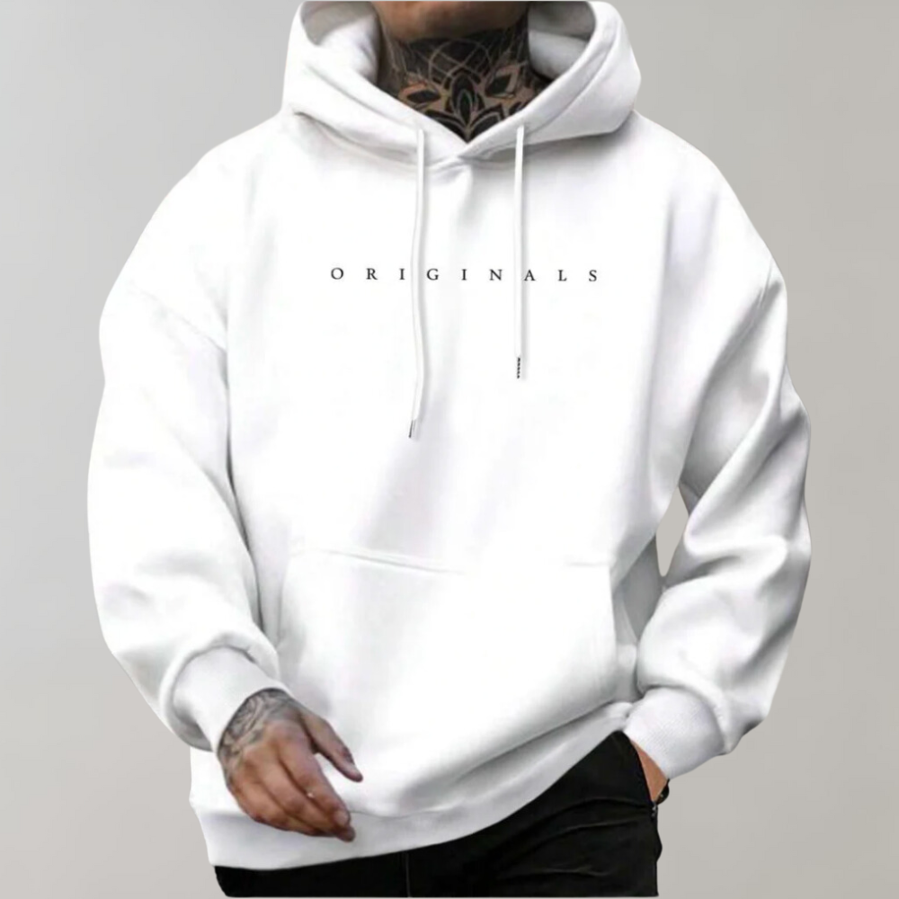 Mateo - Sudadera de hombre con capucha y estampado minimalista