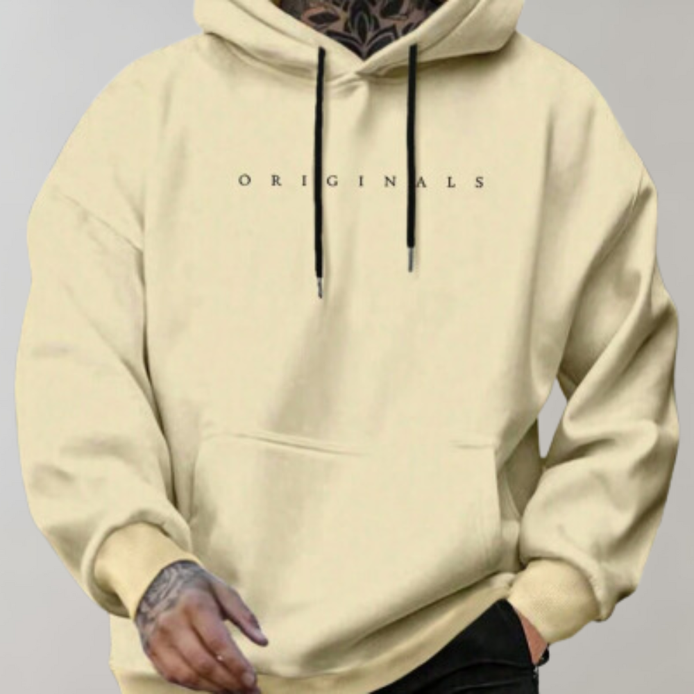 Mateo - Sudadera de hombre con capucha y estampado minimalista