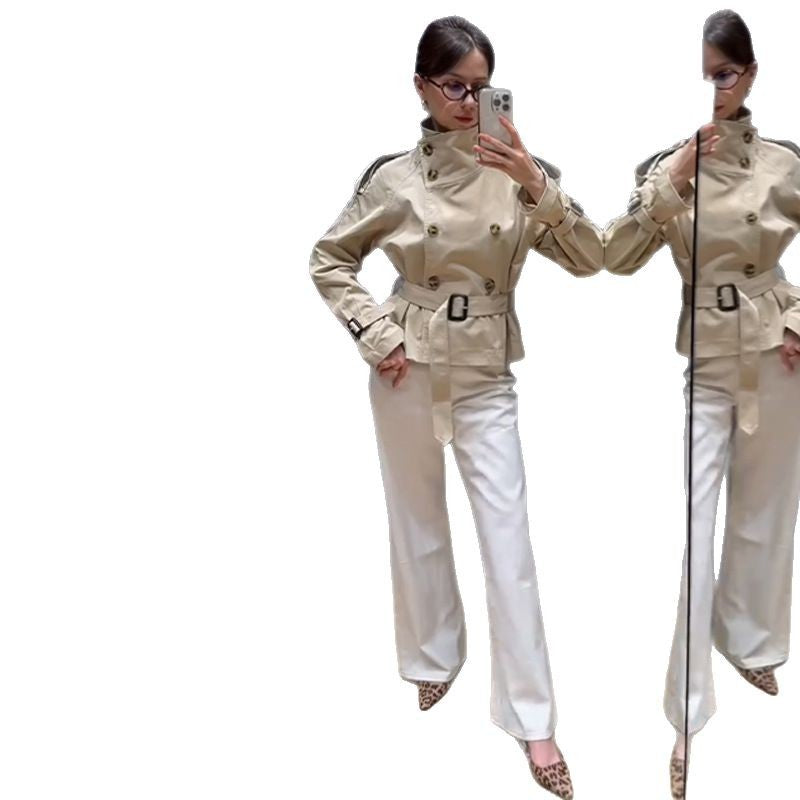 Victoria - Trench corto de mujer con cinturón