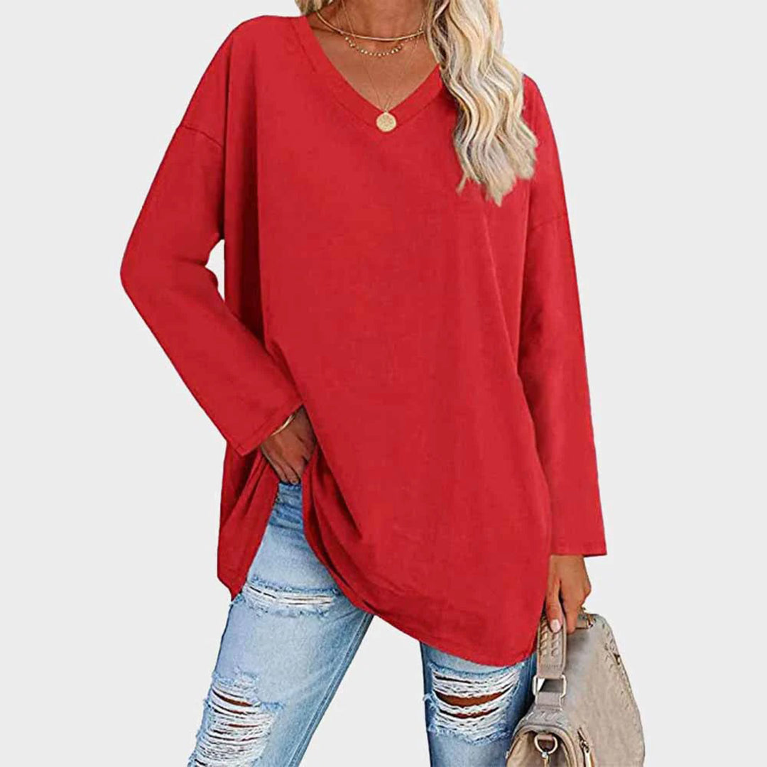 Andrea - Blusa oversize de manga larga para mujer