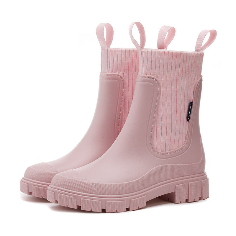 Valeria - Botas de mujer tipo chelsea con suela gruesa