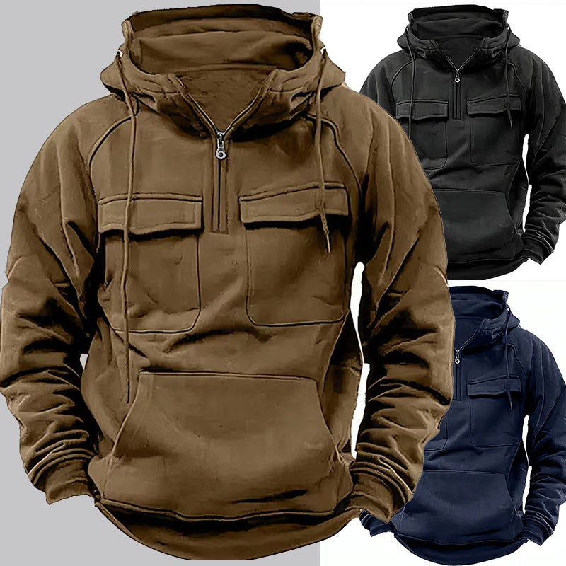 Álex – Sudadera Técnica con Cremallera Parcial Hombre