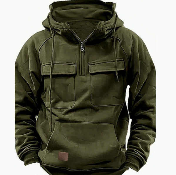 Álex – Sudadera Técnica con Cremallera Parcial Hombre
