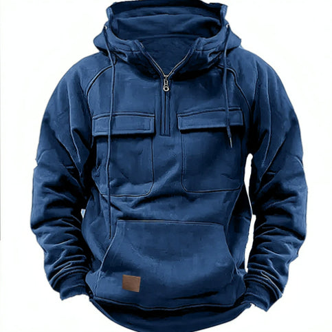 Álex – Sudadera Técnica con Cremallera Parcial Hombre