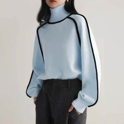 Sofía - Suéter de cuello alto para mujer con diseño minimalista