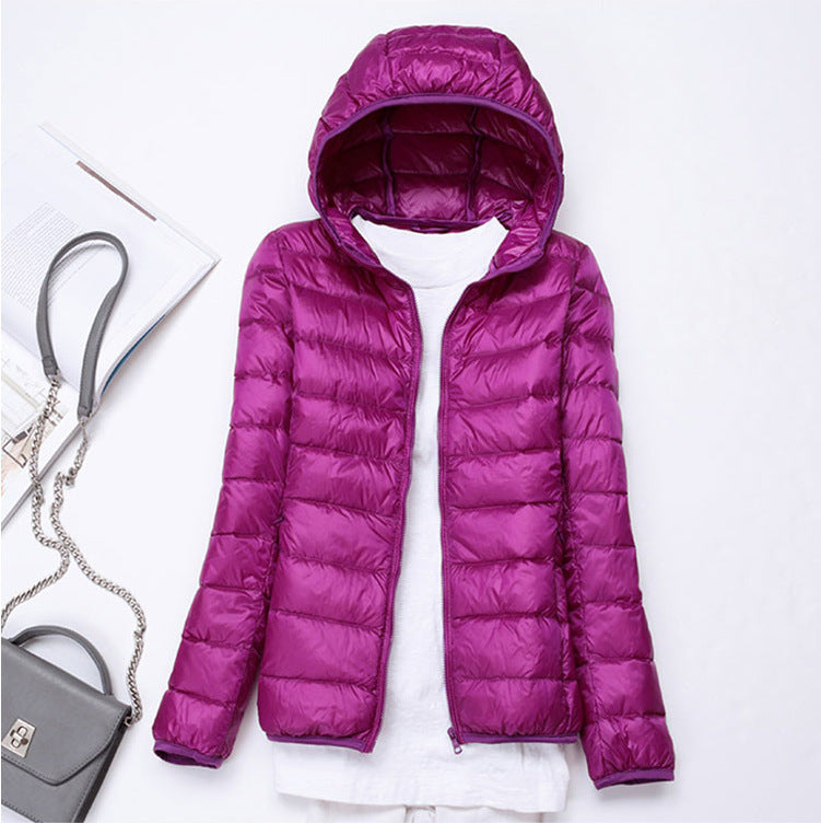 Sofía - Chaqueta acolchada ligera turquesa con capucha