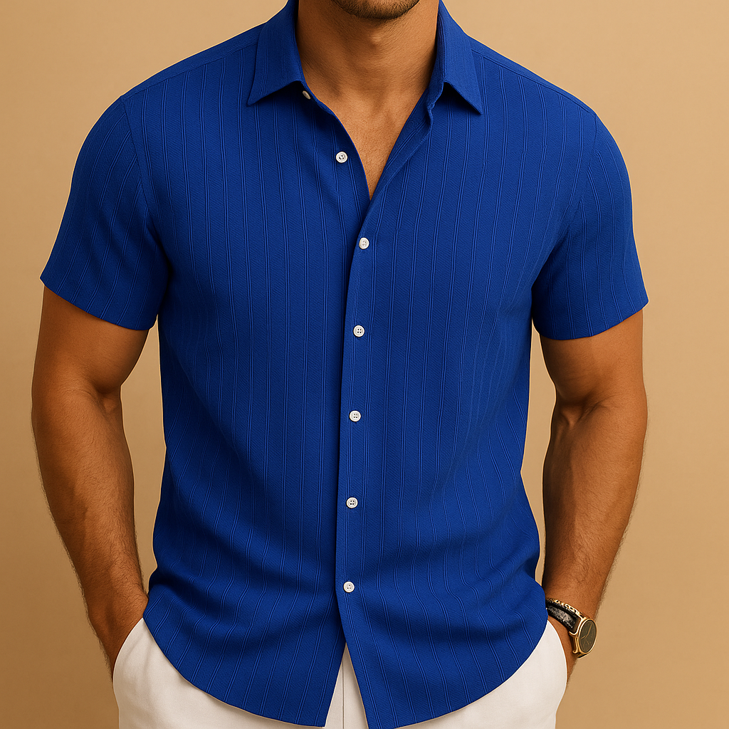 Sergio – Camisa de Punto de Manga Corta para Hombre