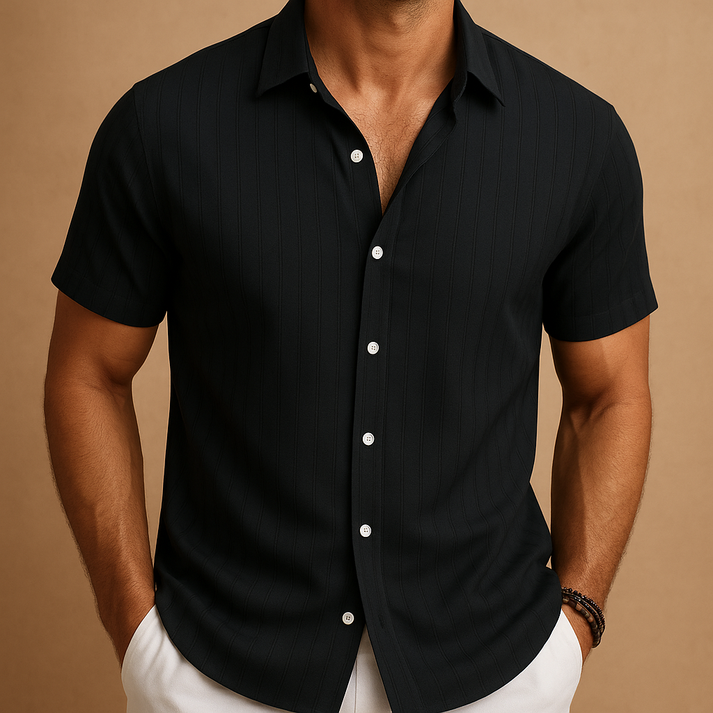 Sergio – Camisa de Punto de Manga Corta para Hombre