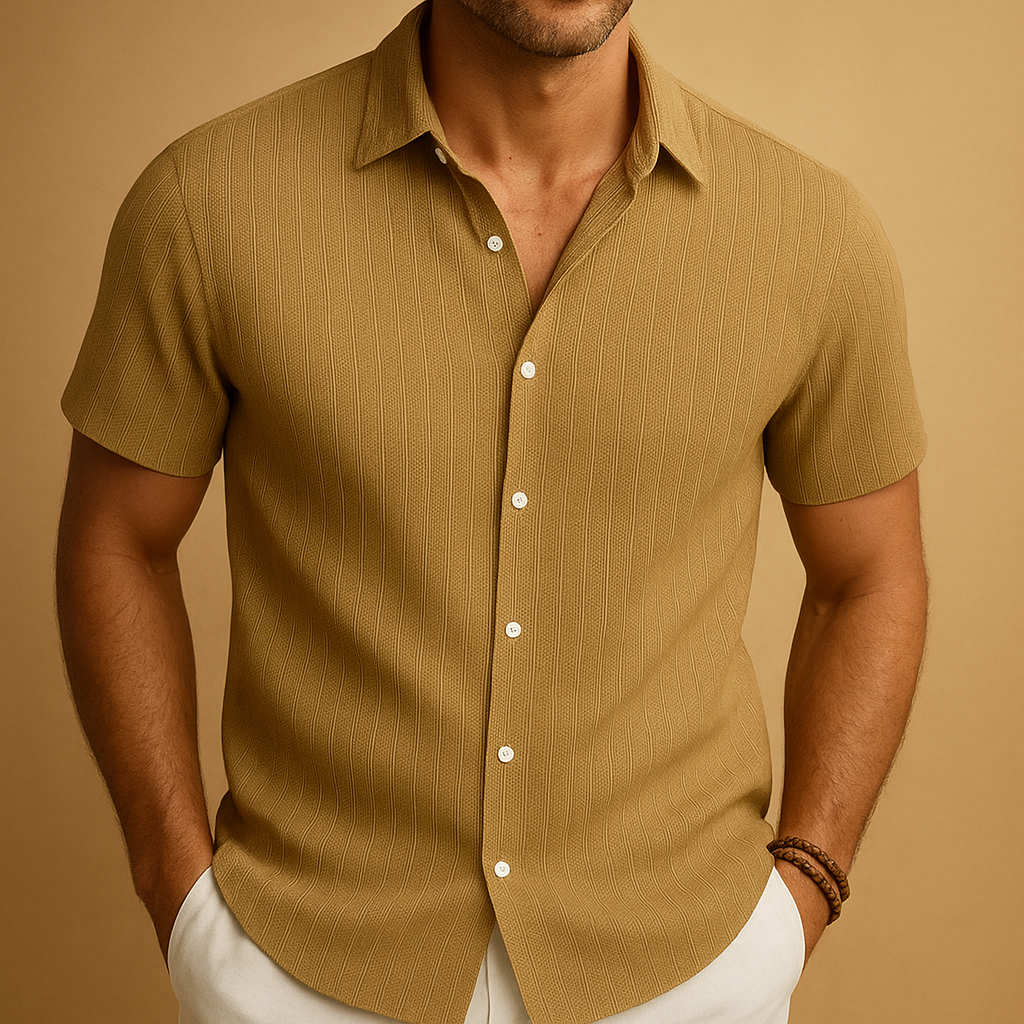 Sergio – Camisa de Punto de Manga Corta para Hombre