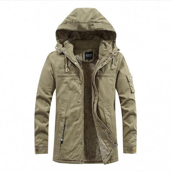 Diego - Chaqueta con capucha para hombre forrada en borrego