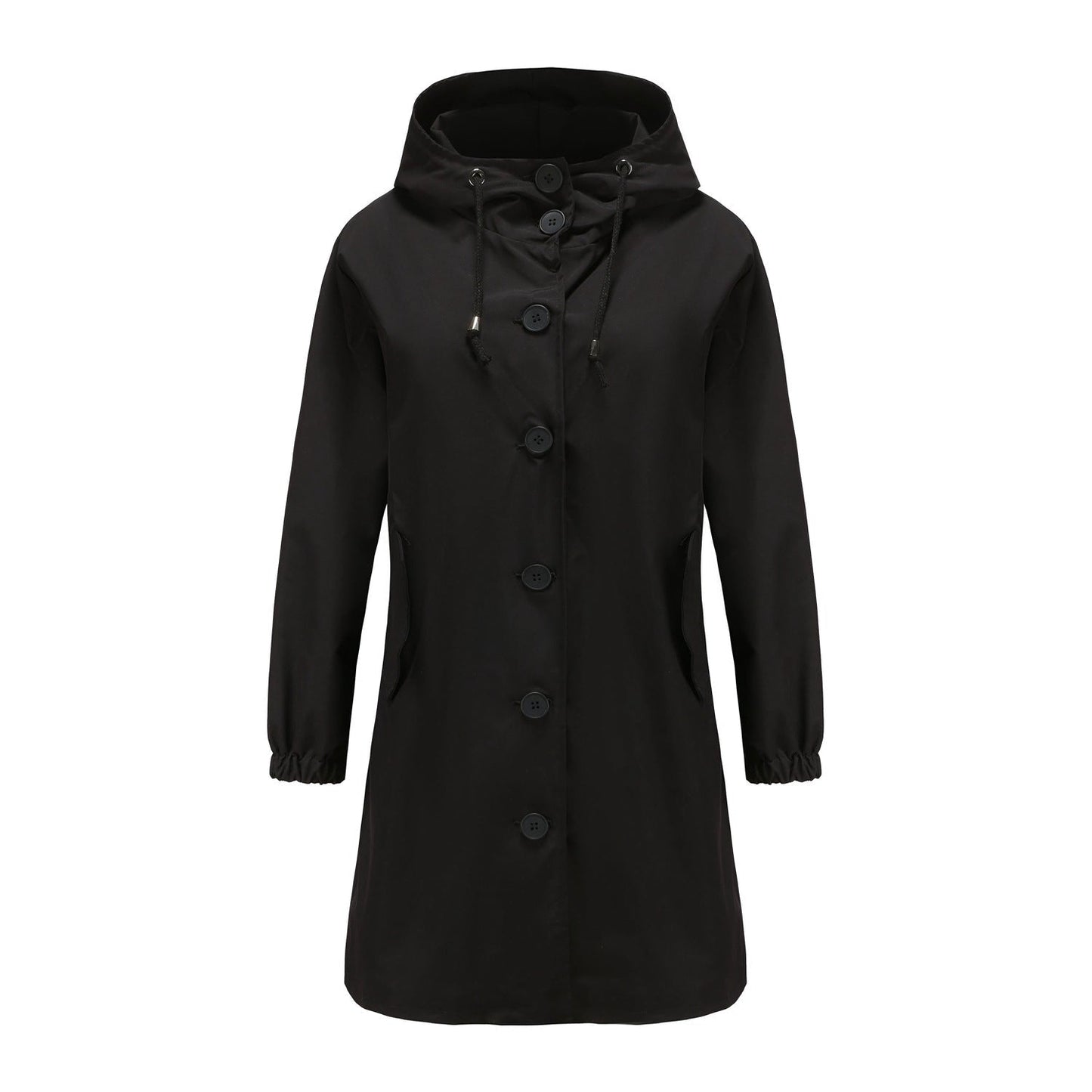 Valeria - Chaqueta impermeable verde con capucha para mujer