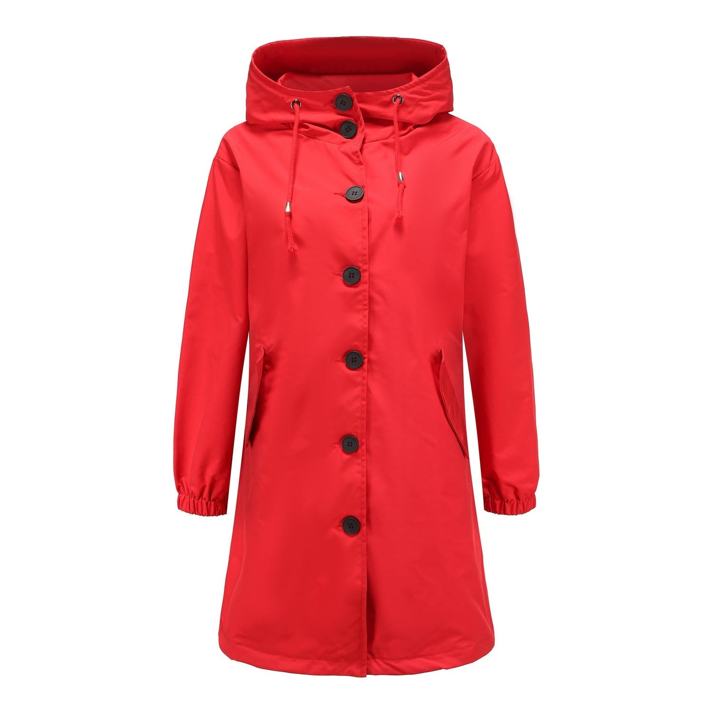 Valeria - Chaqueta impermeable verde con capucha para mujer