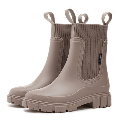 Valeria - Botas de mujer tipo chelsea con suela gruesa