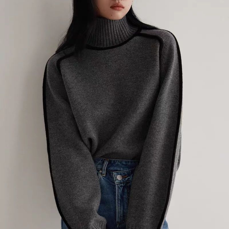 Sofía - Suéter de cuello alto para mujer con diseño minimalista