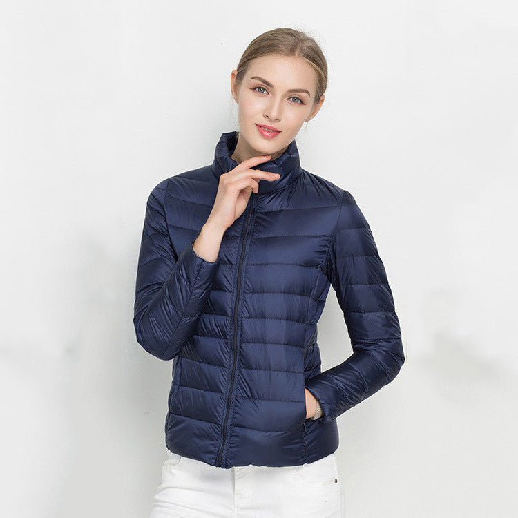 Irene - Chaqueta acolchada verde con cremallera