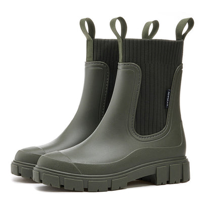 Valeria - Botas de mujer tipo chelsea con suela gruesa