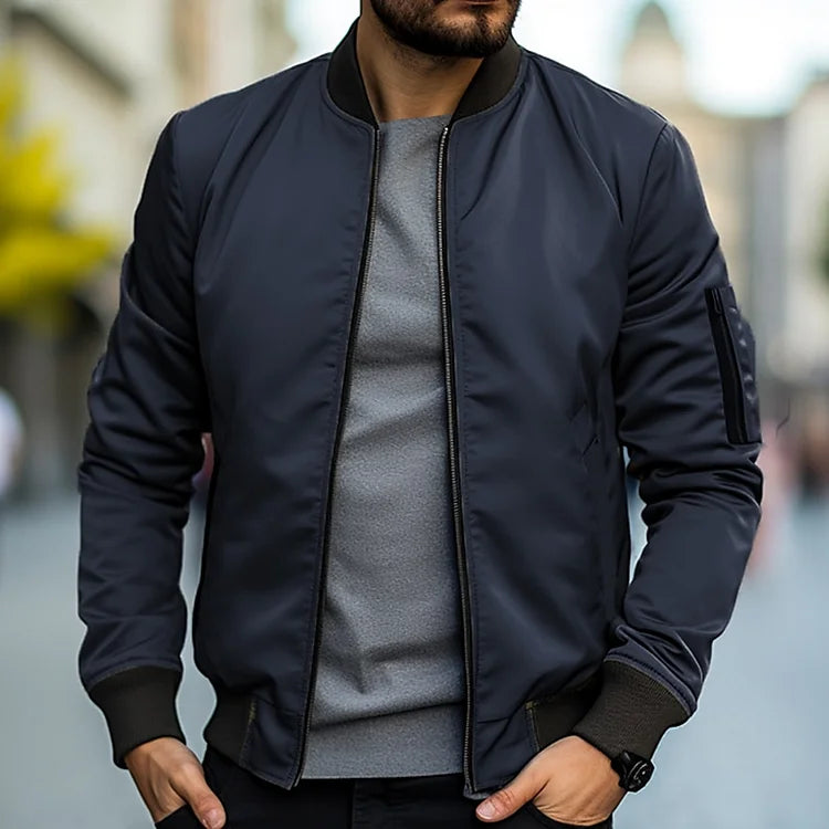 Leonardo - Chaqueta bomber satinada para hombre