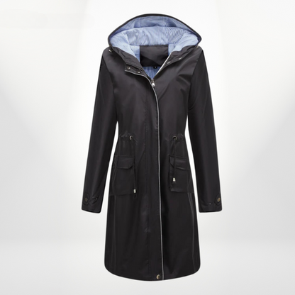 Victoria – Gabardina larga con capucha para mujer