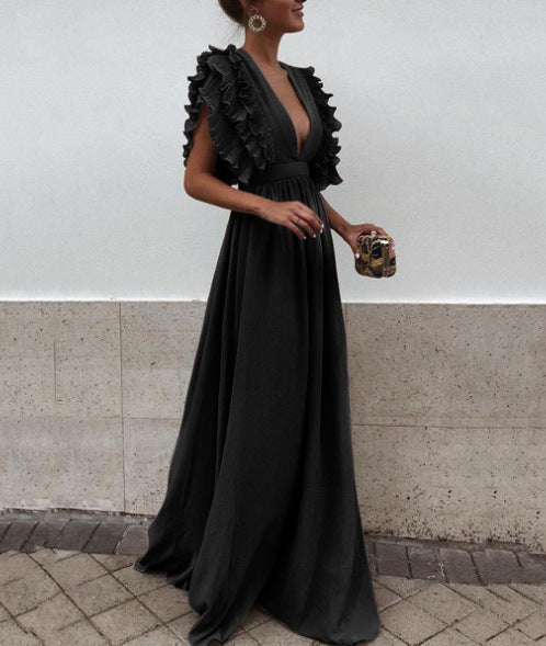 Renata - Vestido largo con volantes