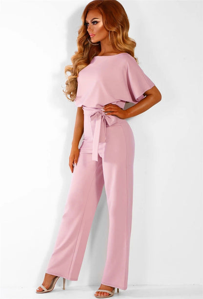 Natalia - Mono elegante mujer manga corta