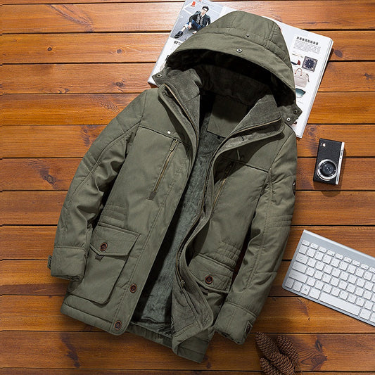 Óscar - Chaqueta acolchada verde con capucha