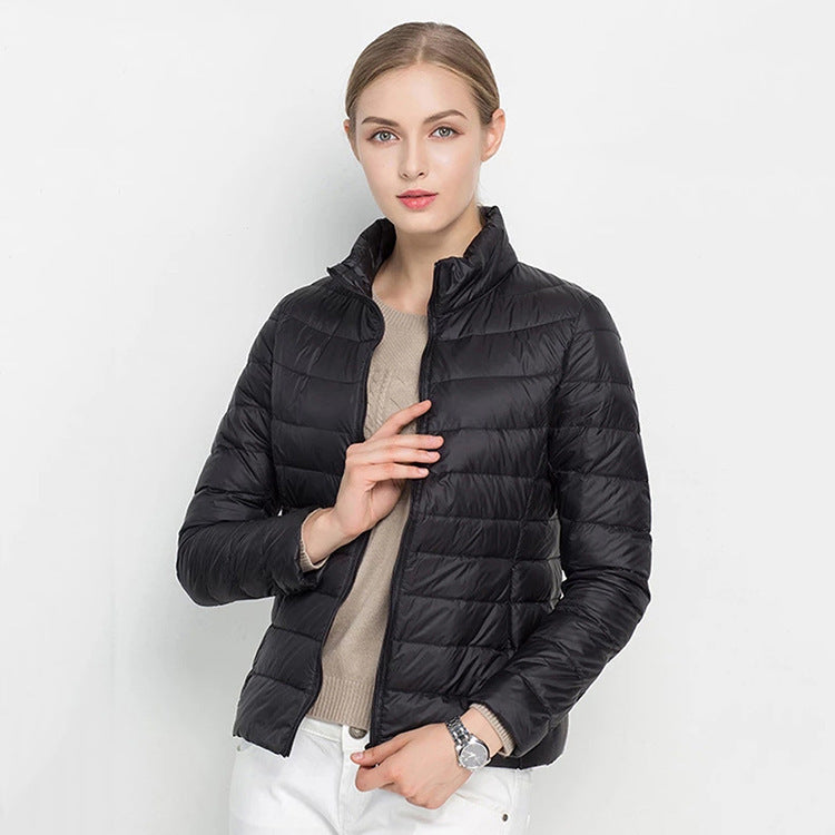 Irene - Chaqueta acolchada verde con cremallera