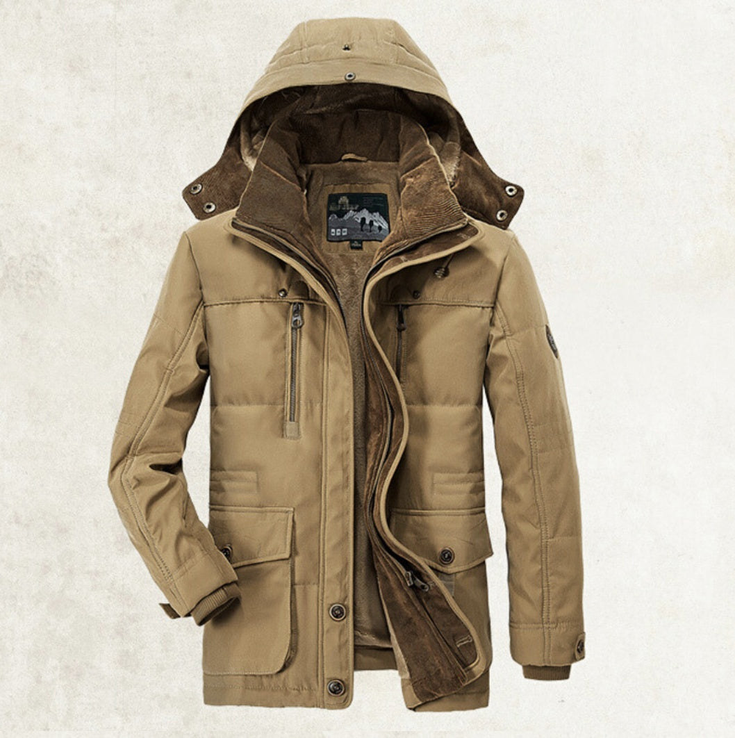 Óscar - Chaqueta acolchada verde con capucha