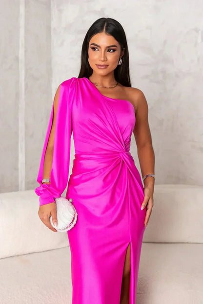 Isadora - Vestido largo de fiesta para mujer con abertura lateral