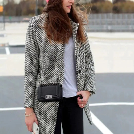 Dalia – Abrigo largo estilo blazer para mujer