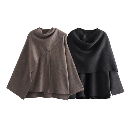 Aurora - Poncho elegante con manga amplia mujer