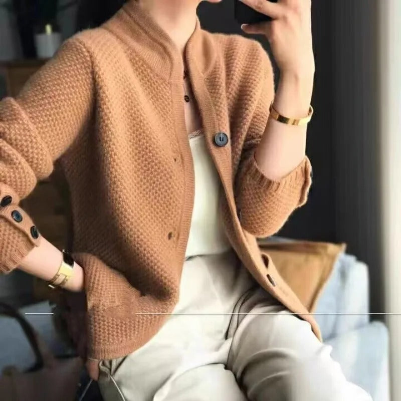 Laura - Cárdigan de punto con botones para mujer