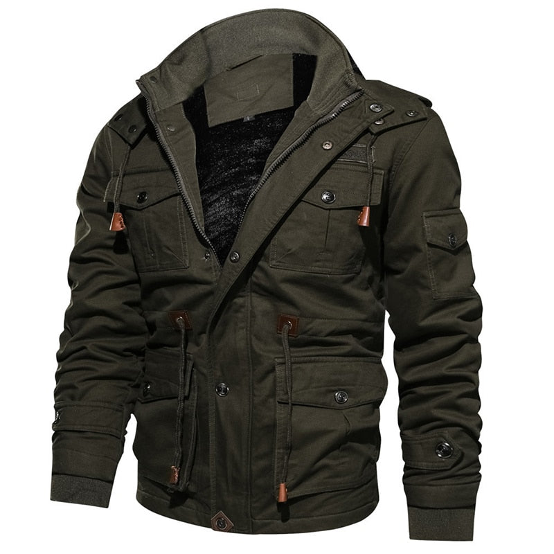 Ramiro - Chaqueta militar de invierno para hombre con forro cálido