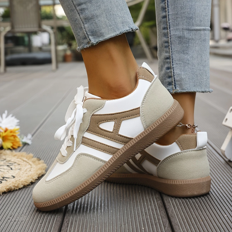 Clara - Zapatillas deportivas de mujer con cordones y suela