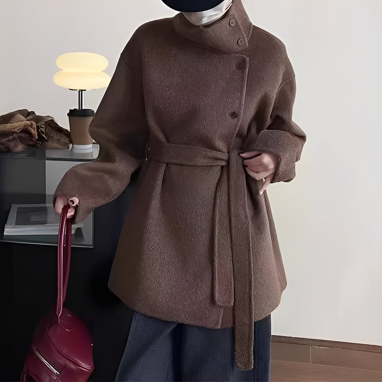 Isabella – Abrigo corto con cinturón