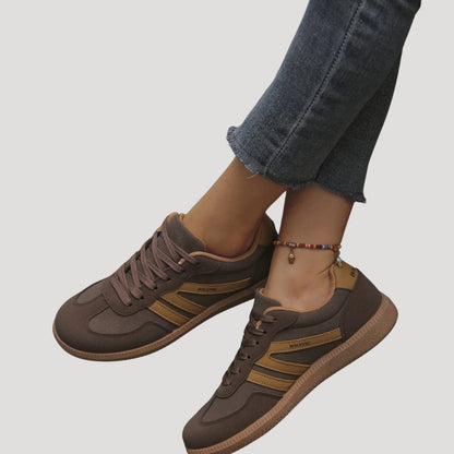 Luna - Zapatillas deportivas con suela de goma y franjas mujer
