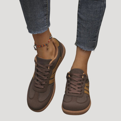 Luna - Zapatillas deportivas con suela de goma y franjas mujer