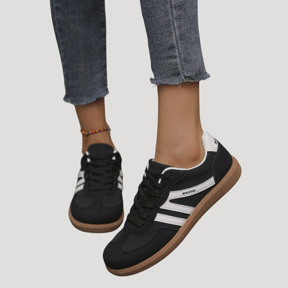 Luna - Zapatillas deportivas con suela de goma y franjas mujer